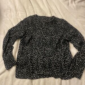 Banana Republic Black and White Patterned Blouse